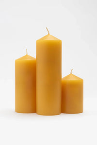Beeswax Pillar Peak Candle