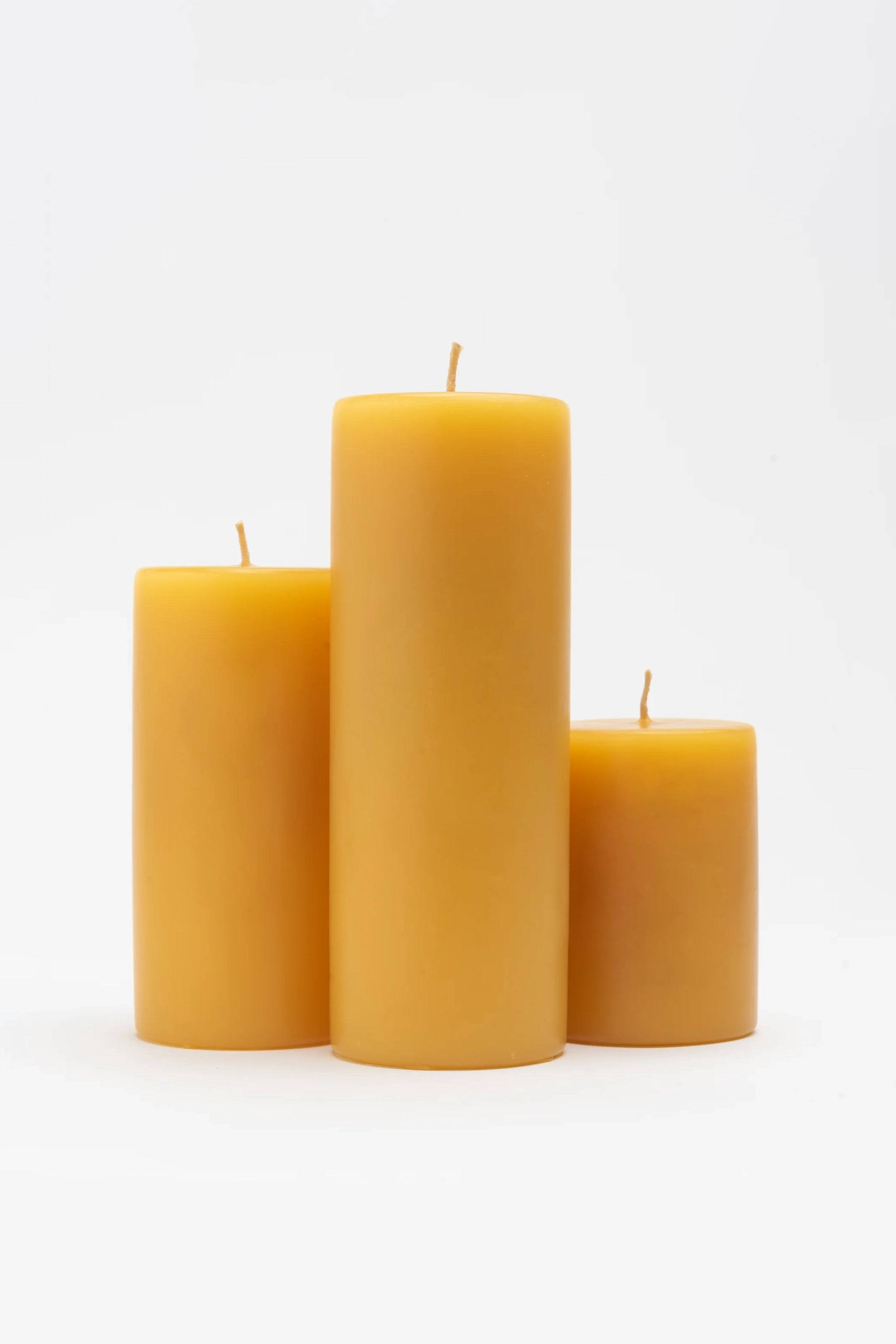 Beeswax Pillar Flat Candle