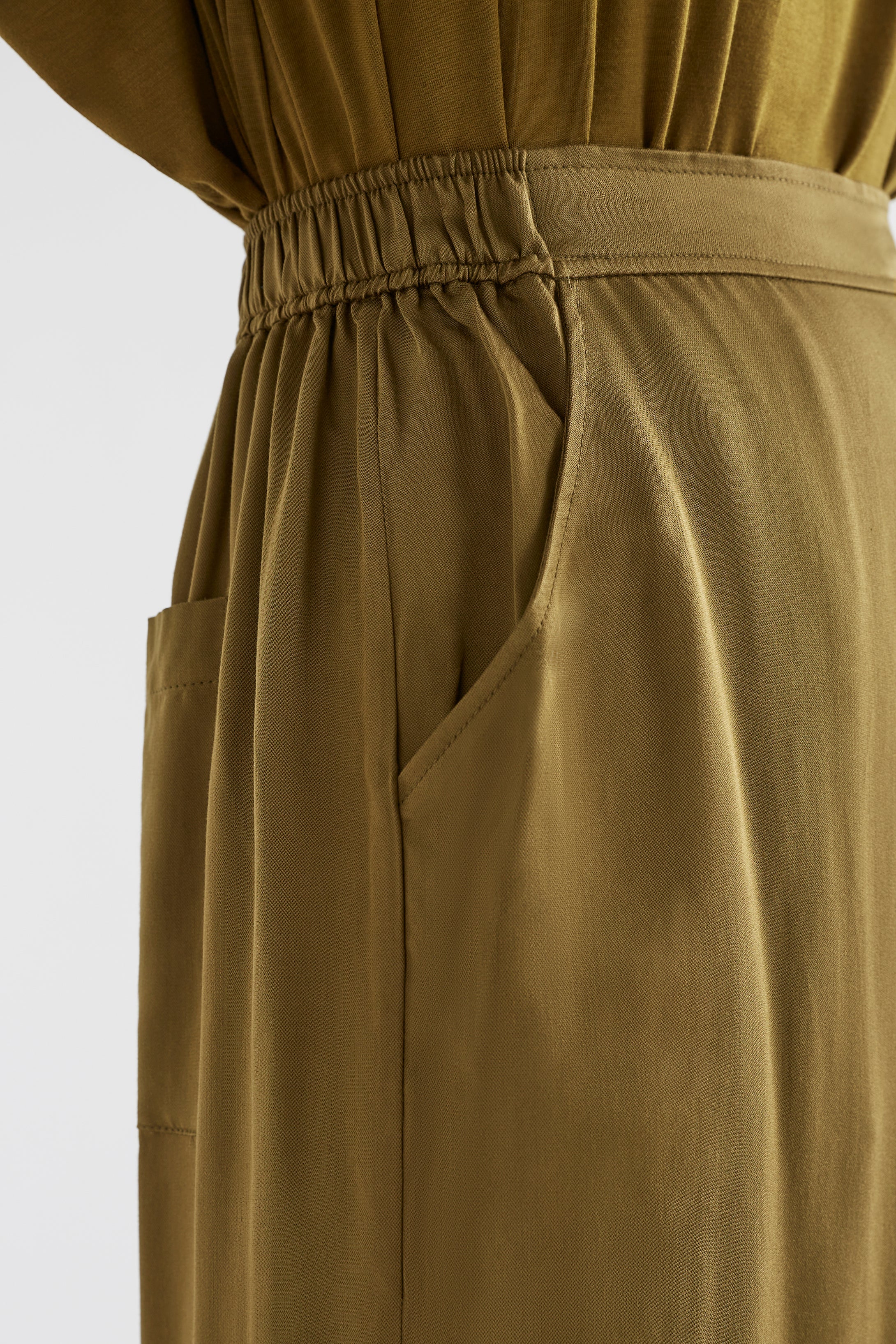 Elk Wide Leg Culotte Olive