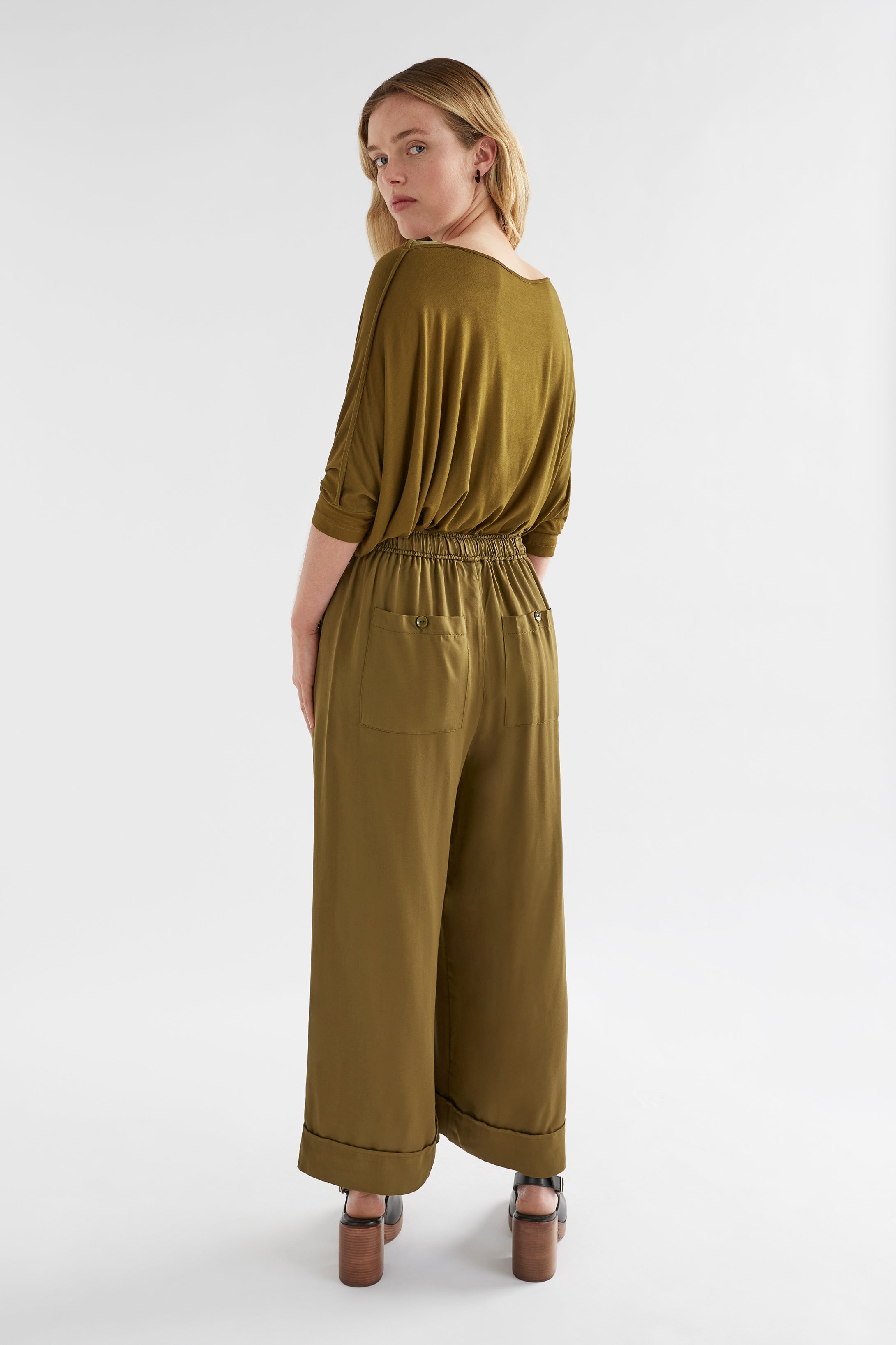 Elk Wide Leg Culotte Olive