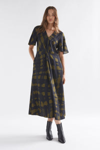 Elk Fletta Dress Olive Print