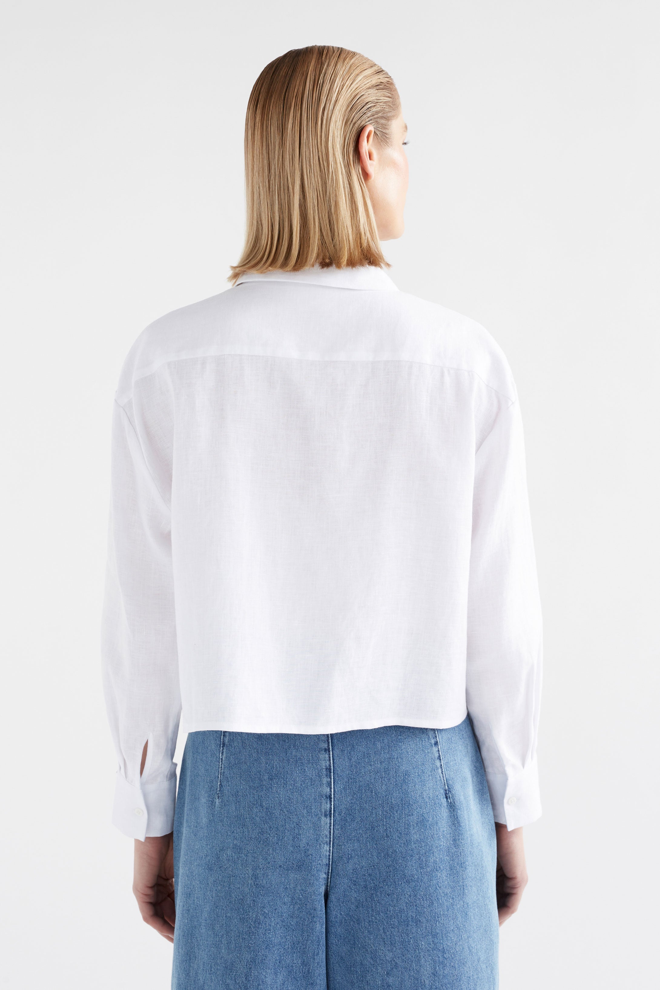 Elk Cort Linen Shirt White