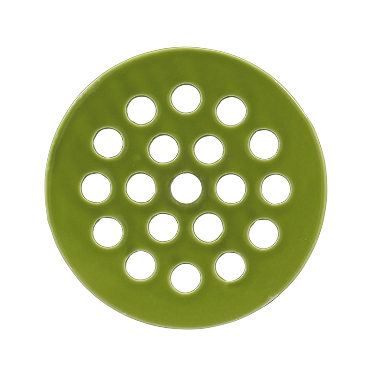 Ceramic Flower Arranging Disc Green