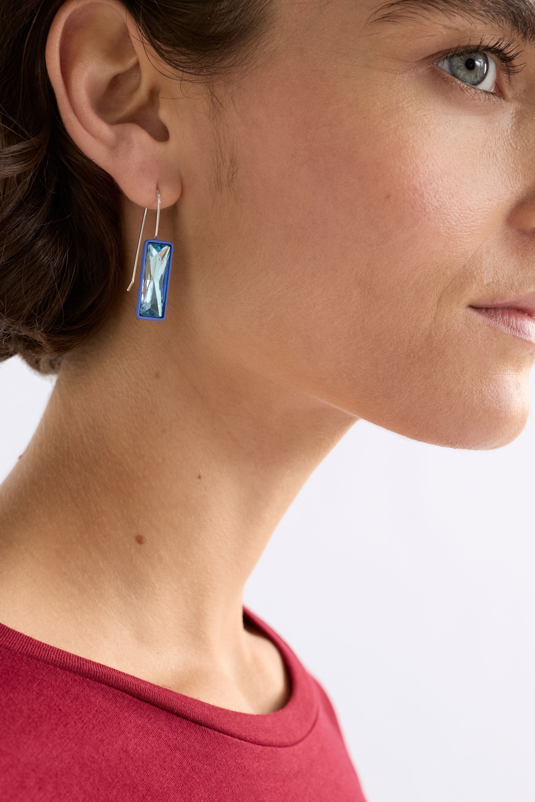 Elk Jule Small Hook Earring Blue Mist