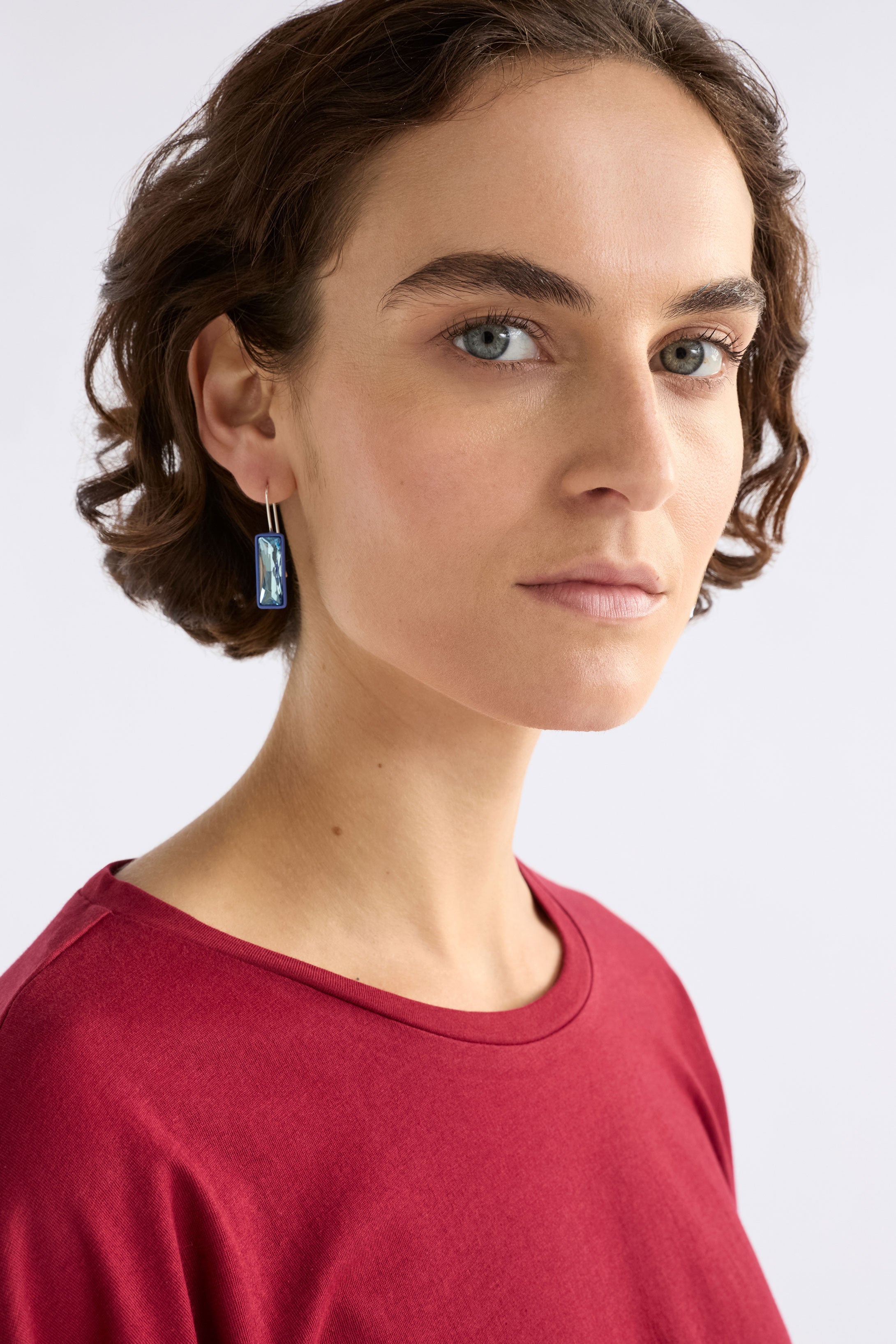 Elk Jule Small Hook Earring Blue Mist