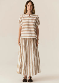 Pol Parc Top Camel Stripe