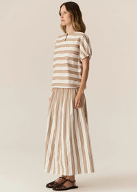 Pol Parc Top Camel Stripe