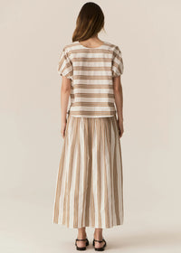 Pol Parc Top Camel Stripe