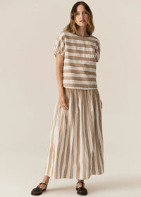 Pol Parc Top Camel Stripe