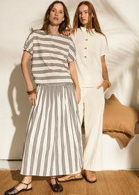 Pol Parc Skirt Ink Stripe