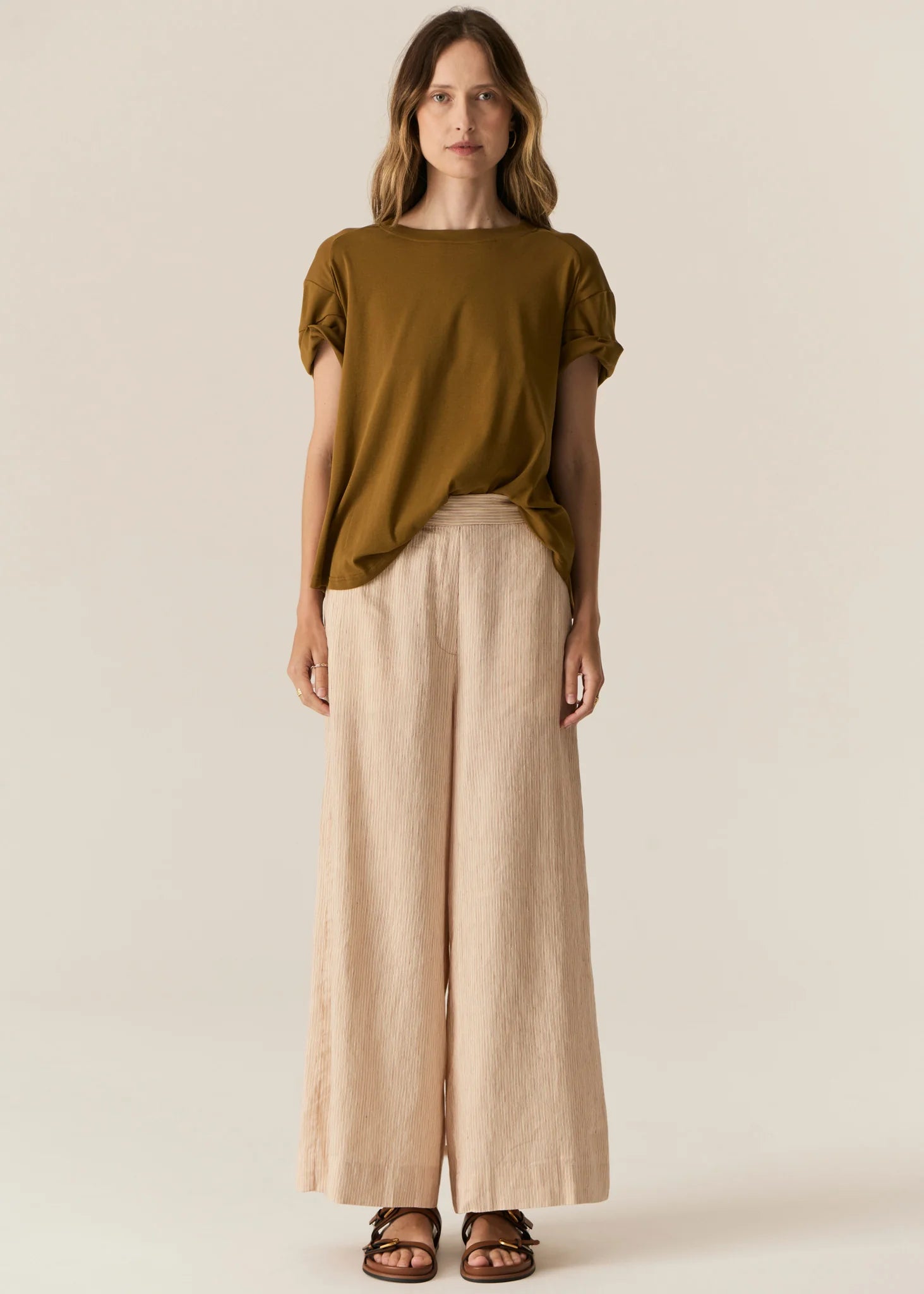 Pol Stelle Pant Red/Natural Stripe