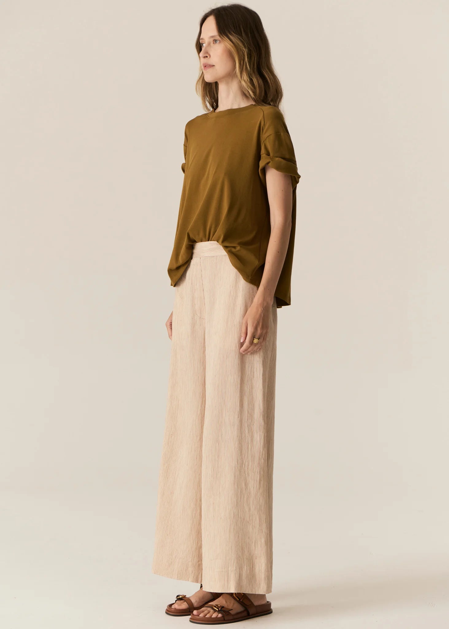 Pol Stelle Pant Red/Natural Stripe