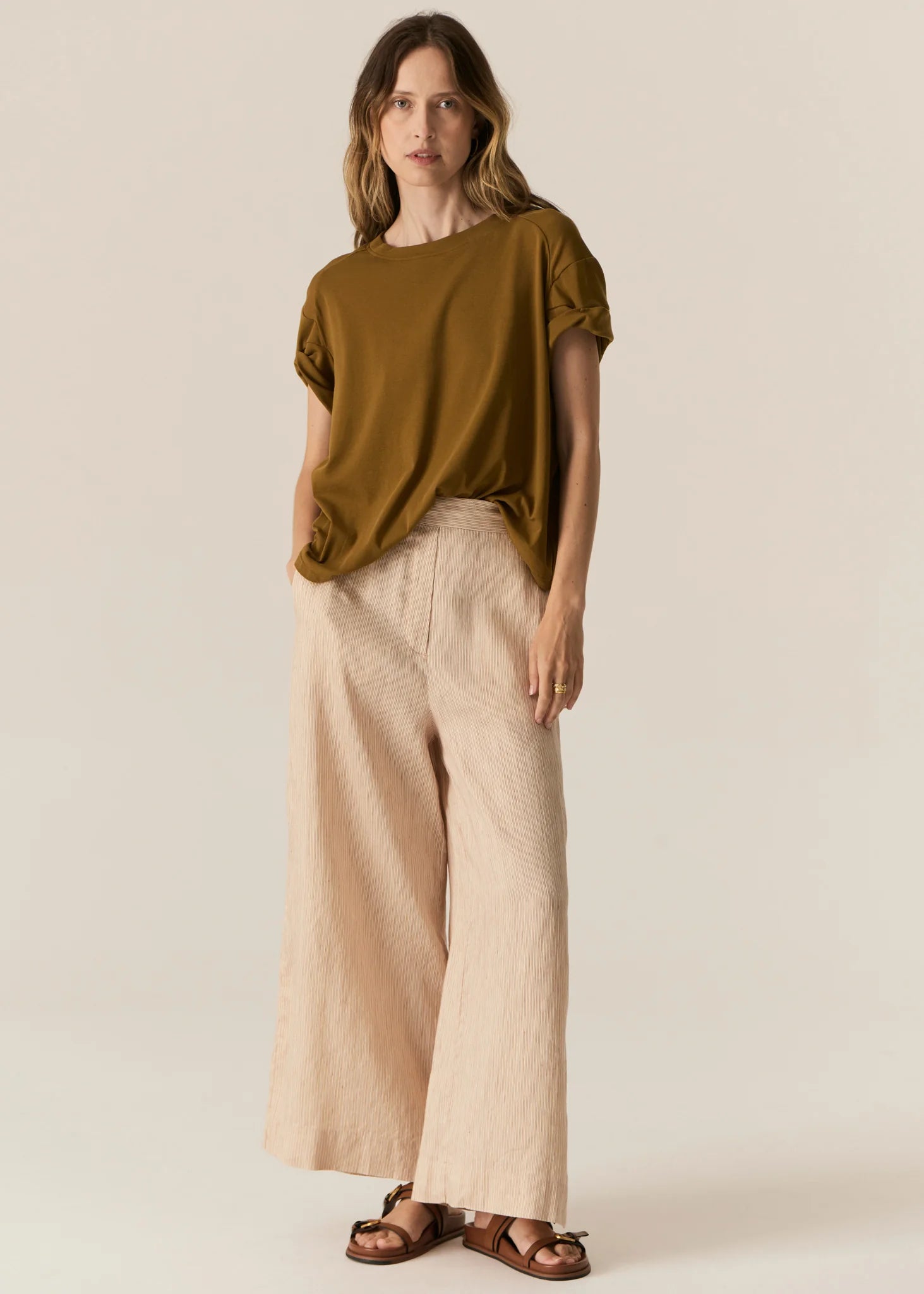 Pol Stelle Pant Red/Natural Stripe