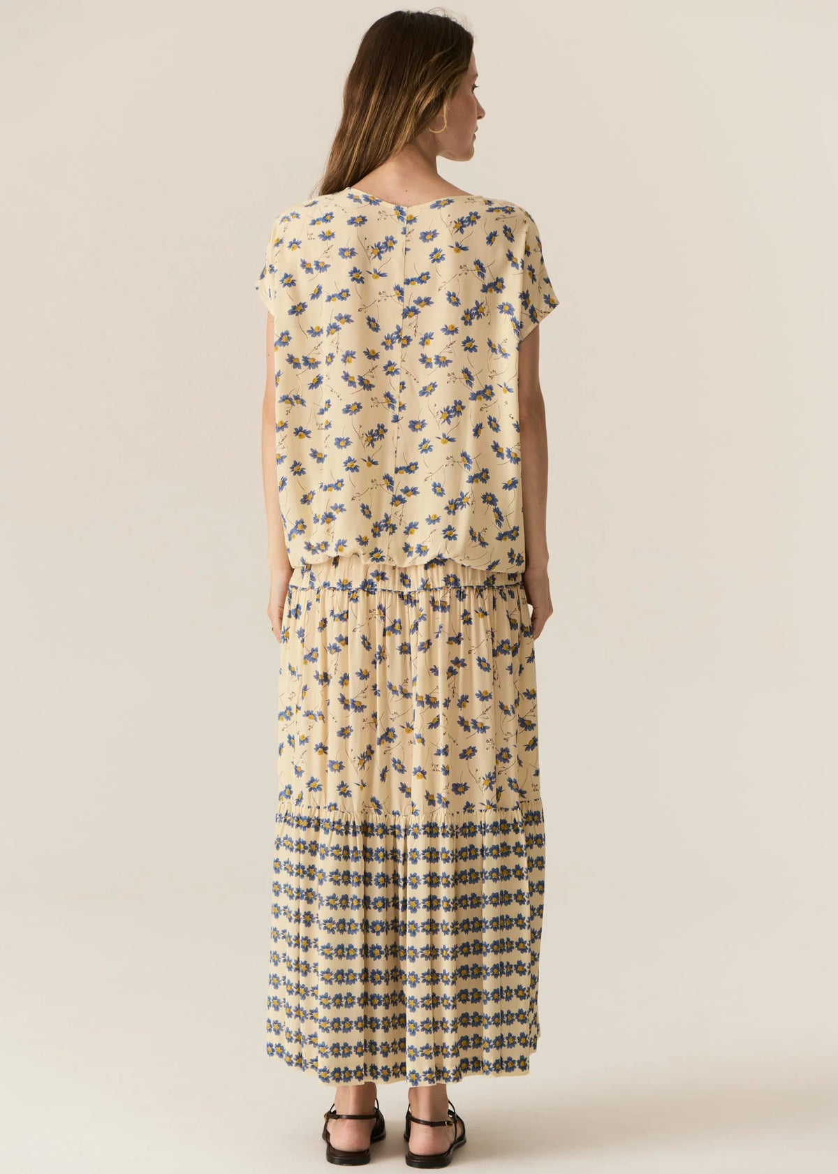 Pol Lienne Print Drawcord Top