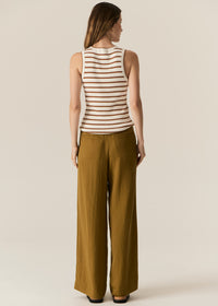 Pol Luka Stripe Tank White/Camel