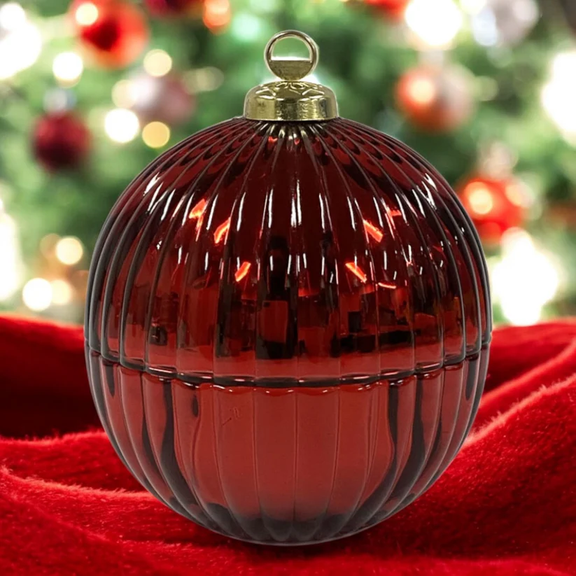 Christmas Bauble Candle | Ruby Red
