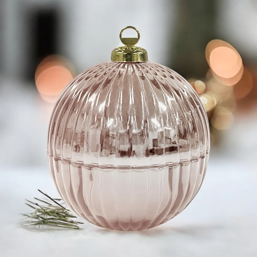 Christmas Bauble Candle | Rose Gold