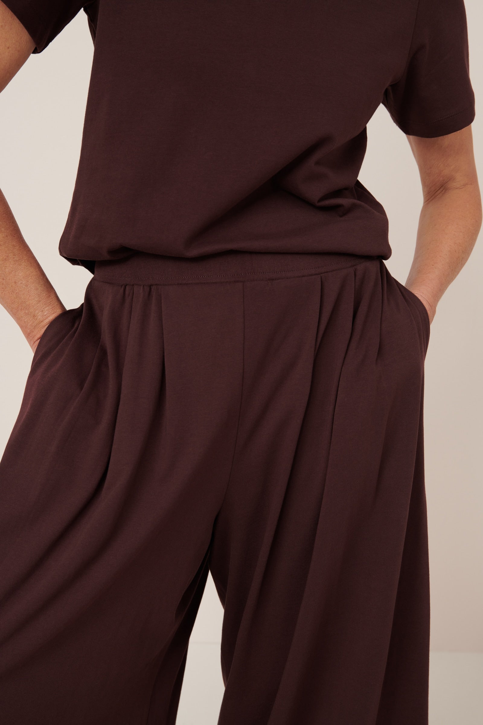 Kowtow Drape Pant Mahogany