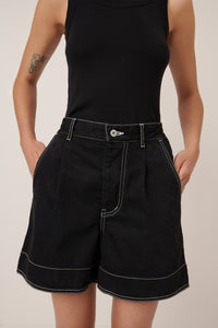 Kowtow Outline Shorts Black Denim