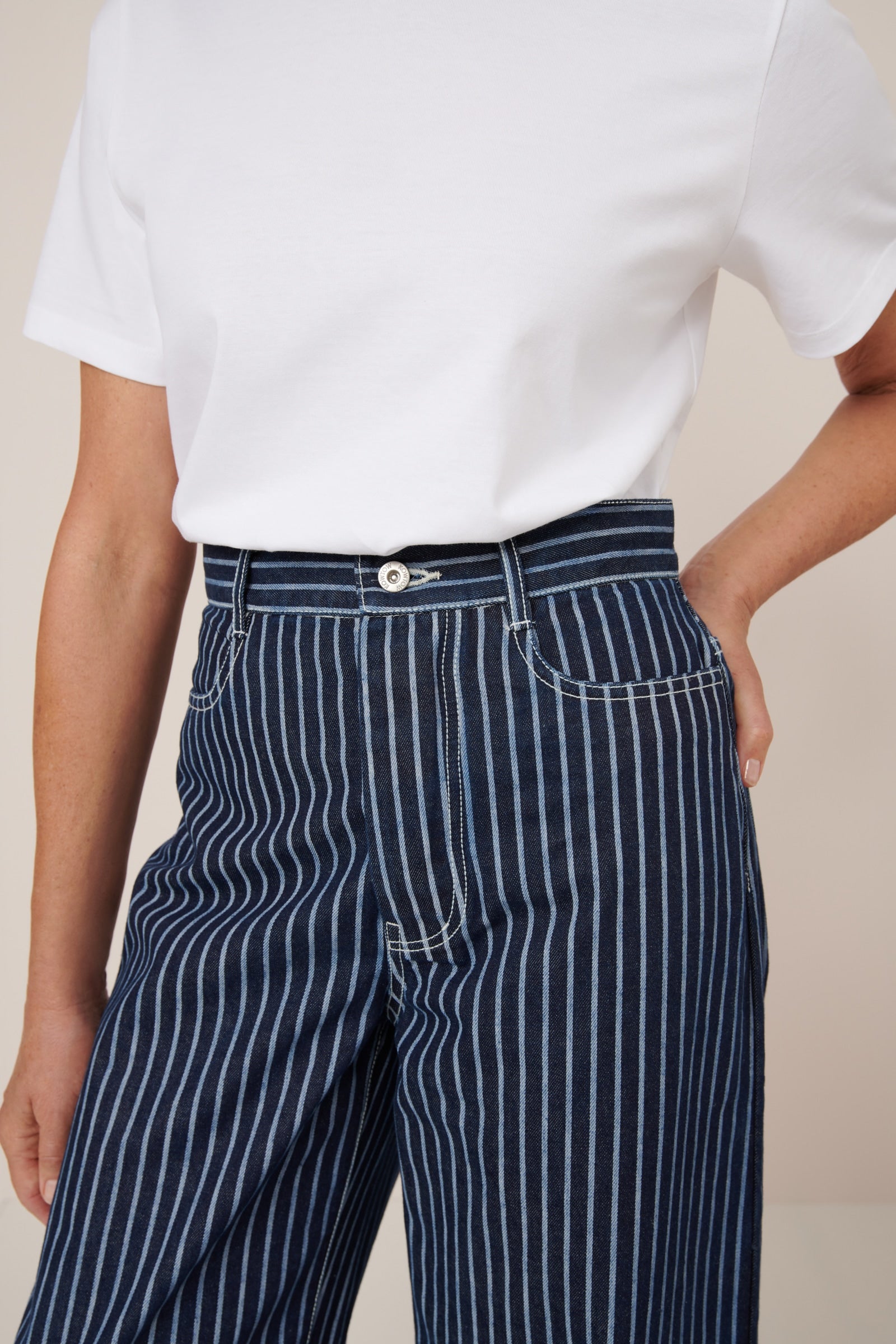 Kowtow Sailor Jeans Chalk Stripe