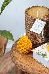 Beeswax Pinecone Candle