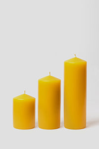Beeswax Pillar Peak Candle