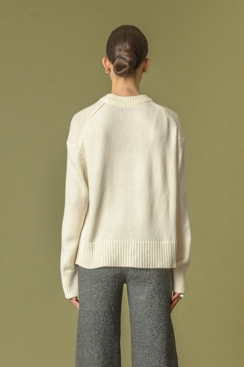 Nineteen//46 Love Sweater Ivory