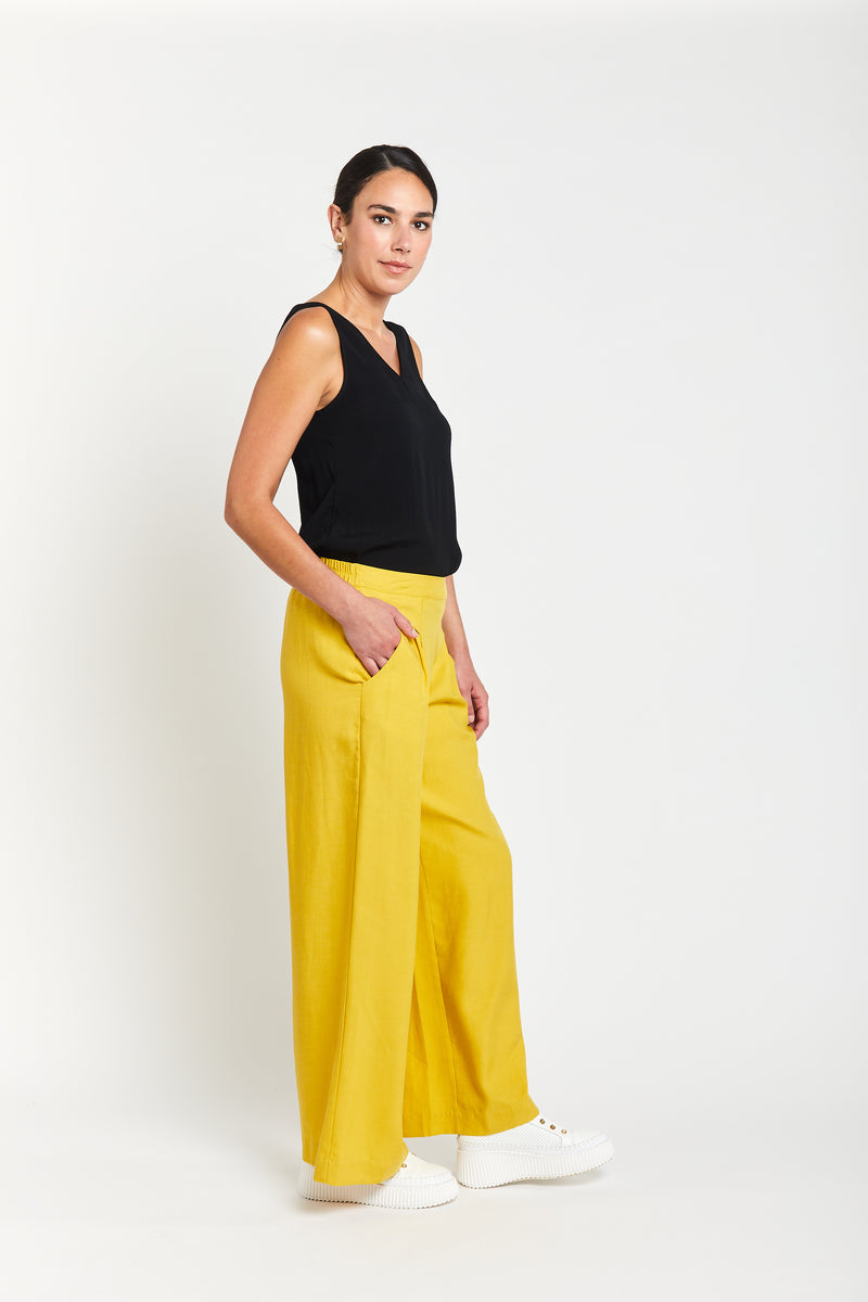 Obi Soprano Pleat Pant Harvest Gold