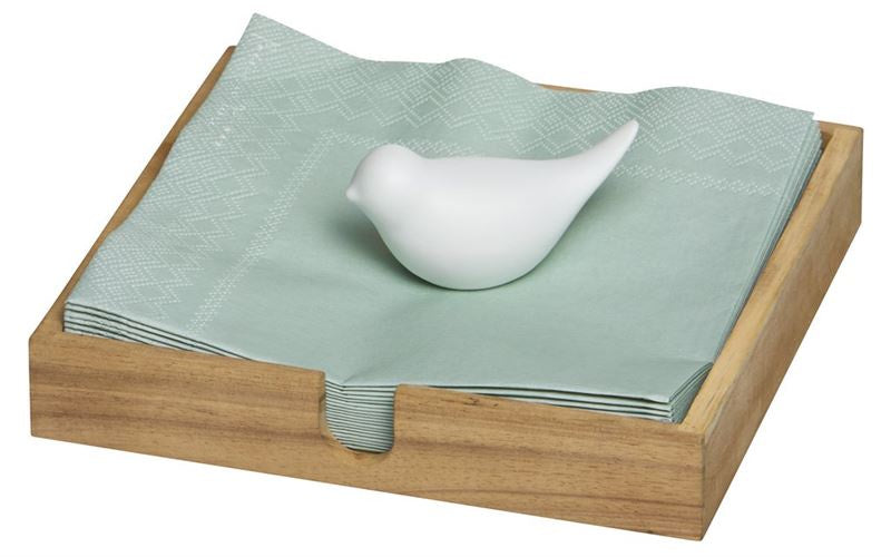 Bird Napkin Holder - Acacia Wood