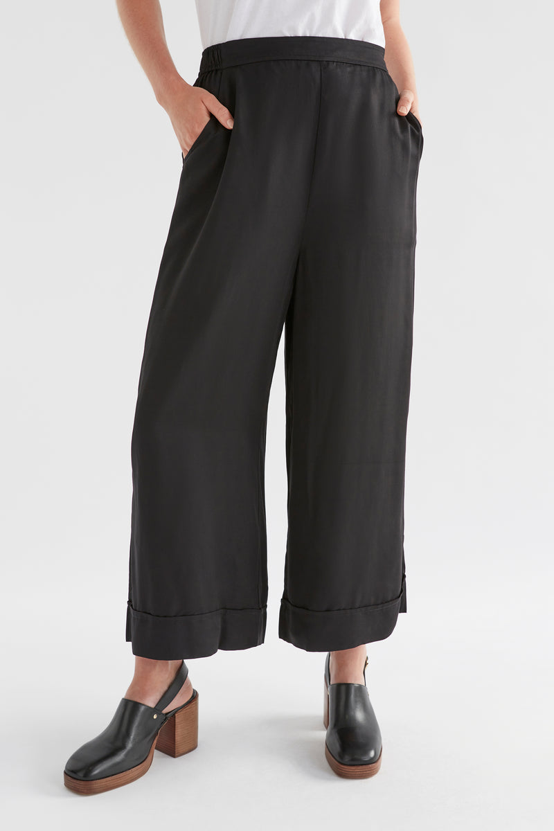 Elk Wide Leg Culotte Black