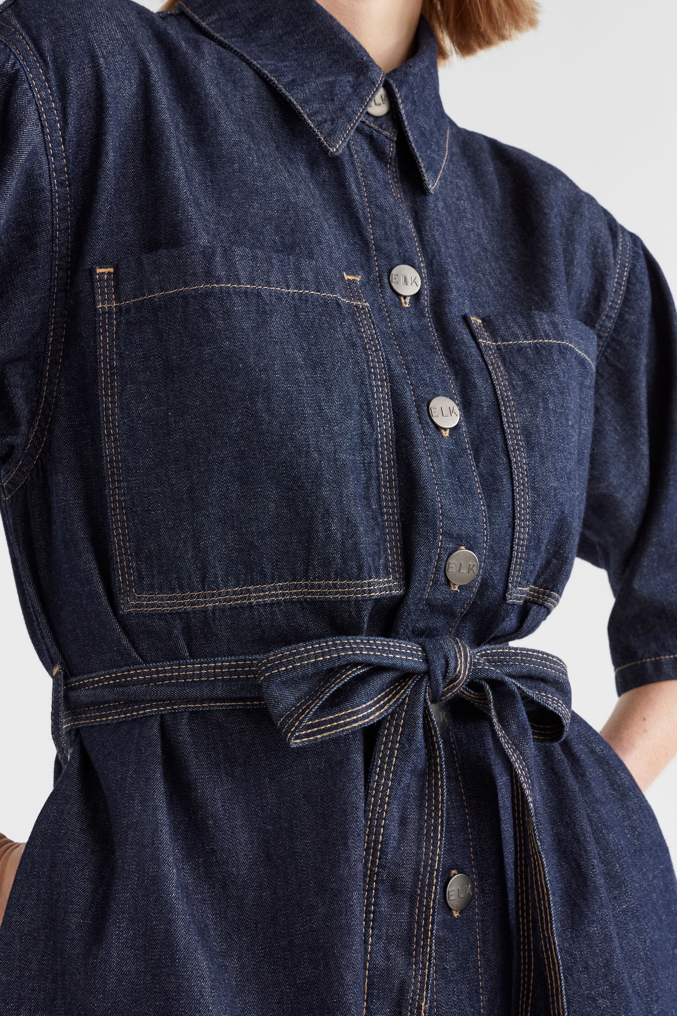elk the label denim dress Elk Denym Pocket Dress The Lemon House