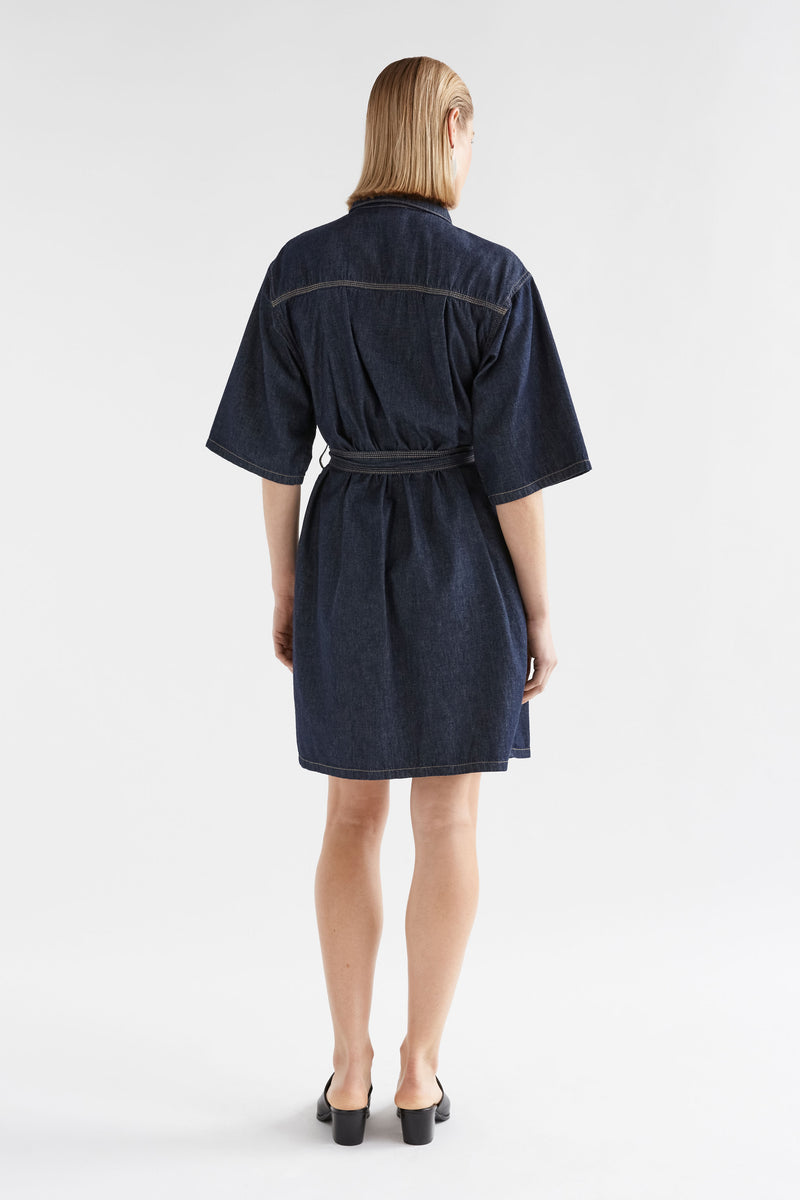 elk denim dress Shop The Gerber Long Sleeve Midi Denim Dress