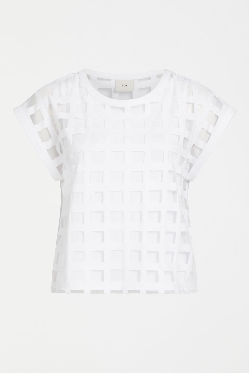 Elk Grid Burnout Top White