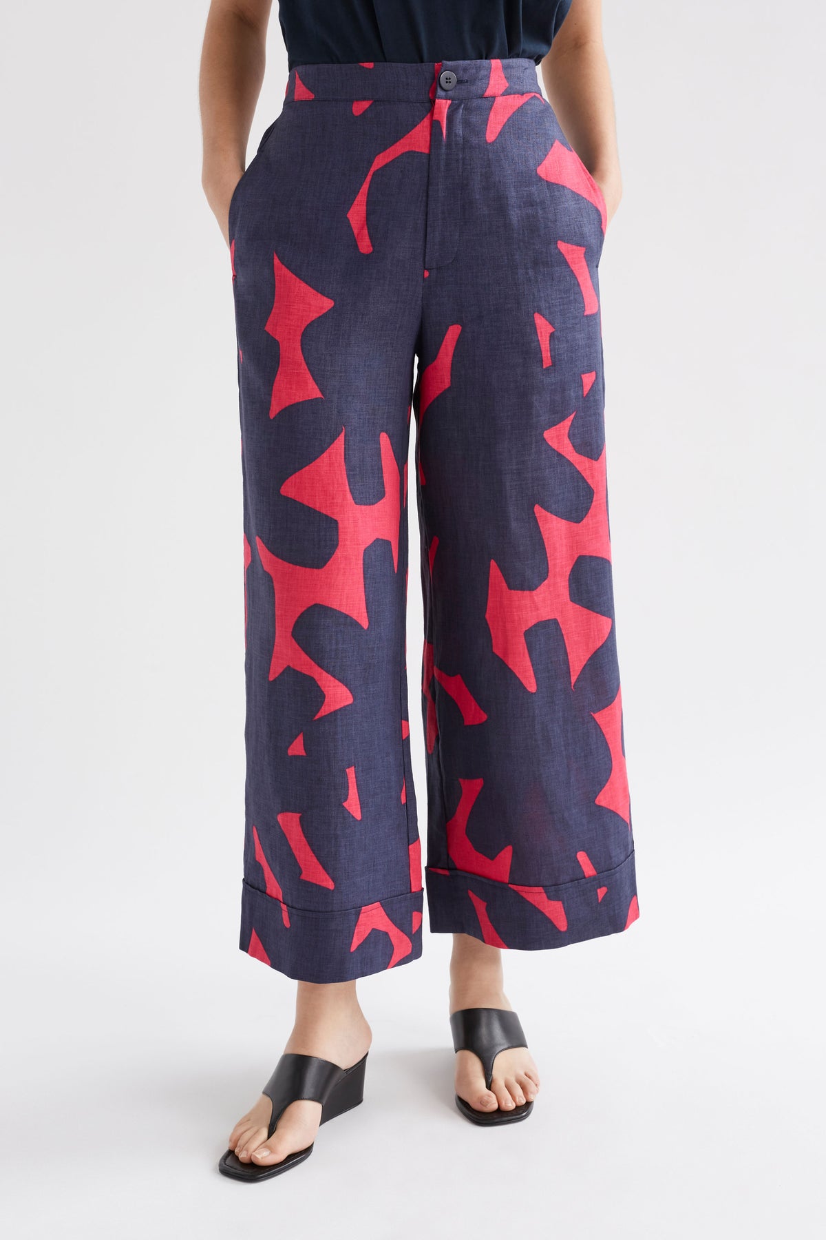 Elk Pira Pant Navy Tera Print