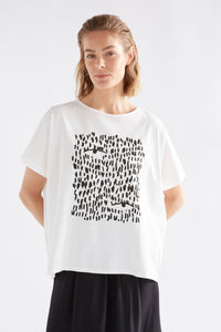 Elk Bruk Tee Tropea Print Black