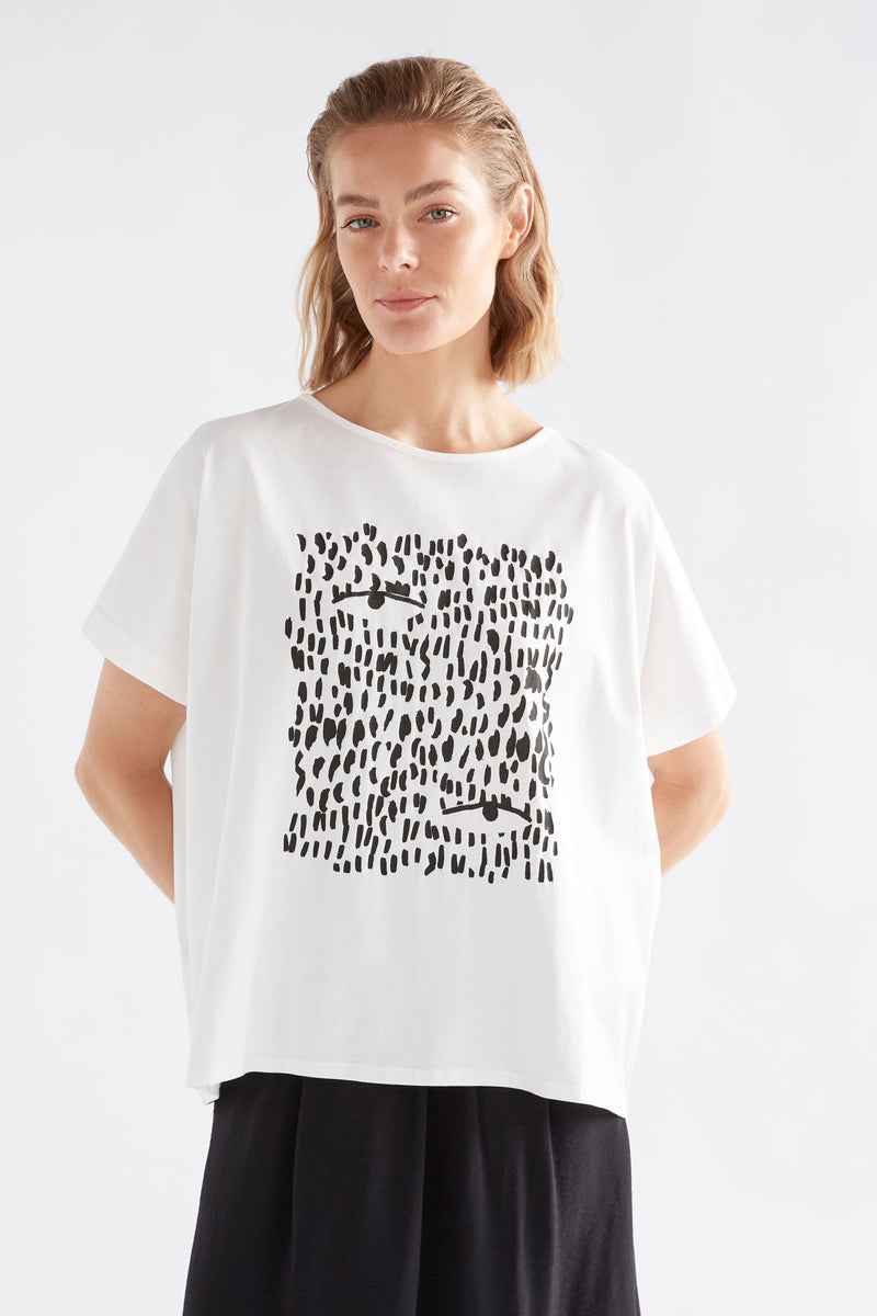 Elk Bruk Tee Tropea Print Black