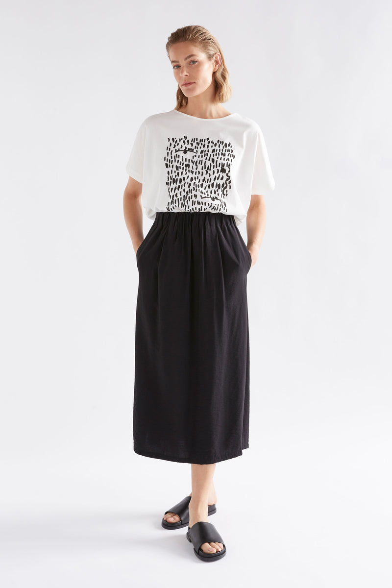 Elk Bruk Tee Tropea Print Black