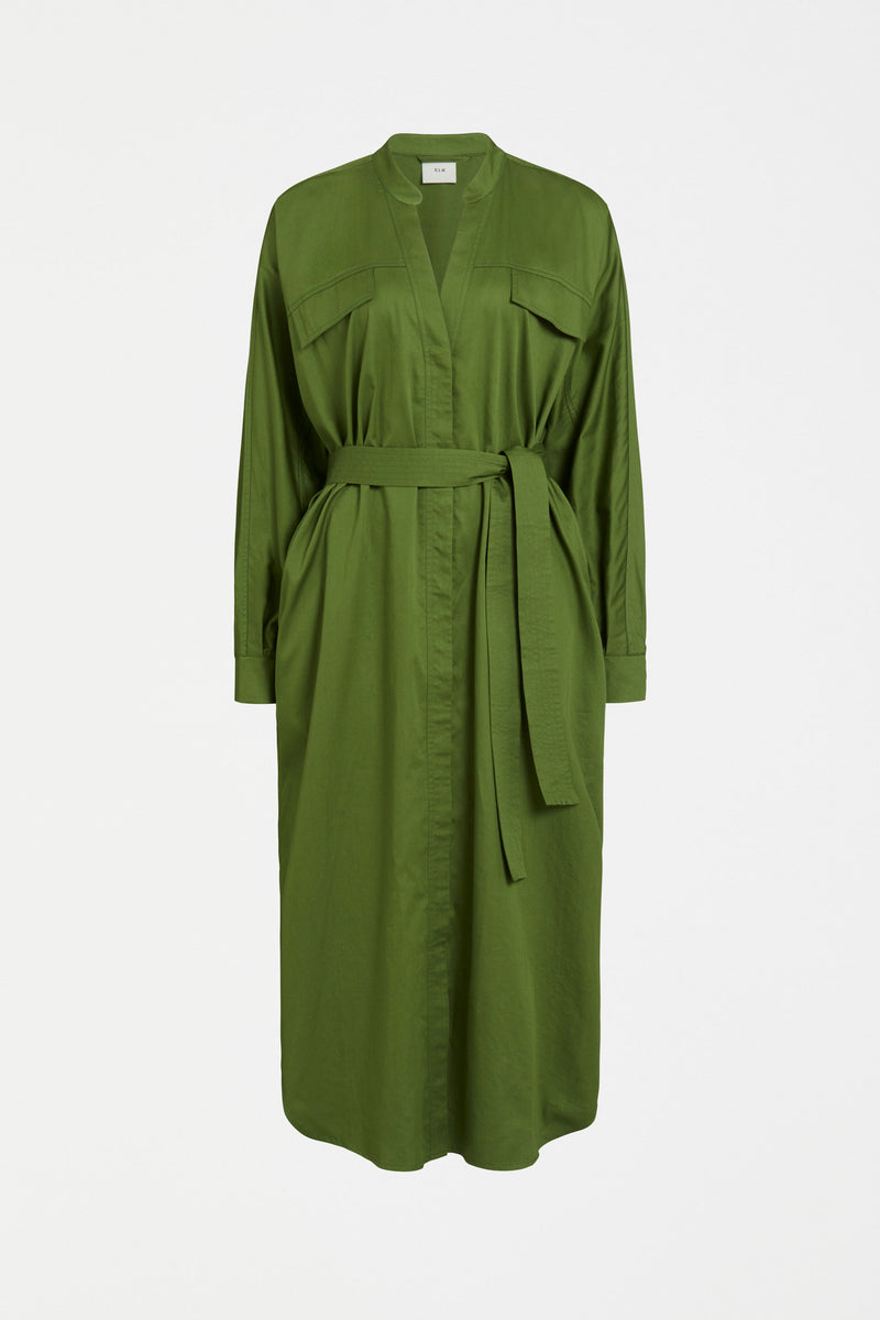 Elk Eller Dress Green Moss