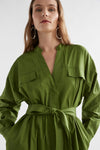 Elk Eller Dress Green Moss