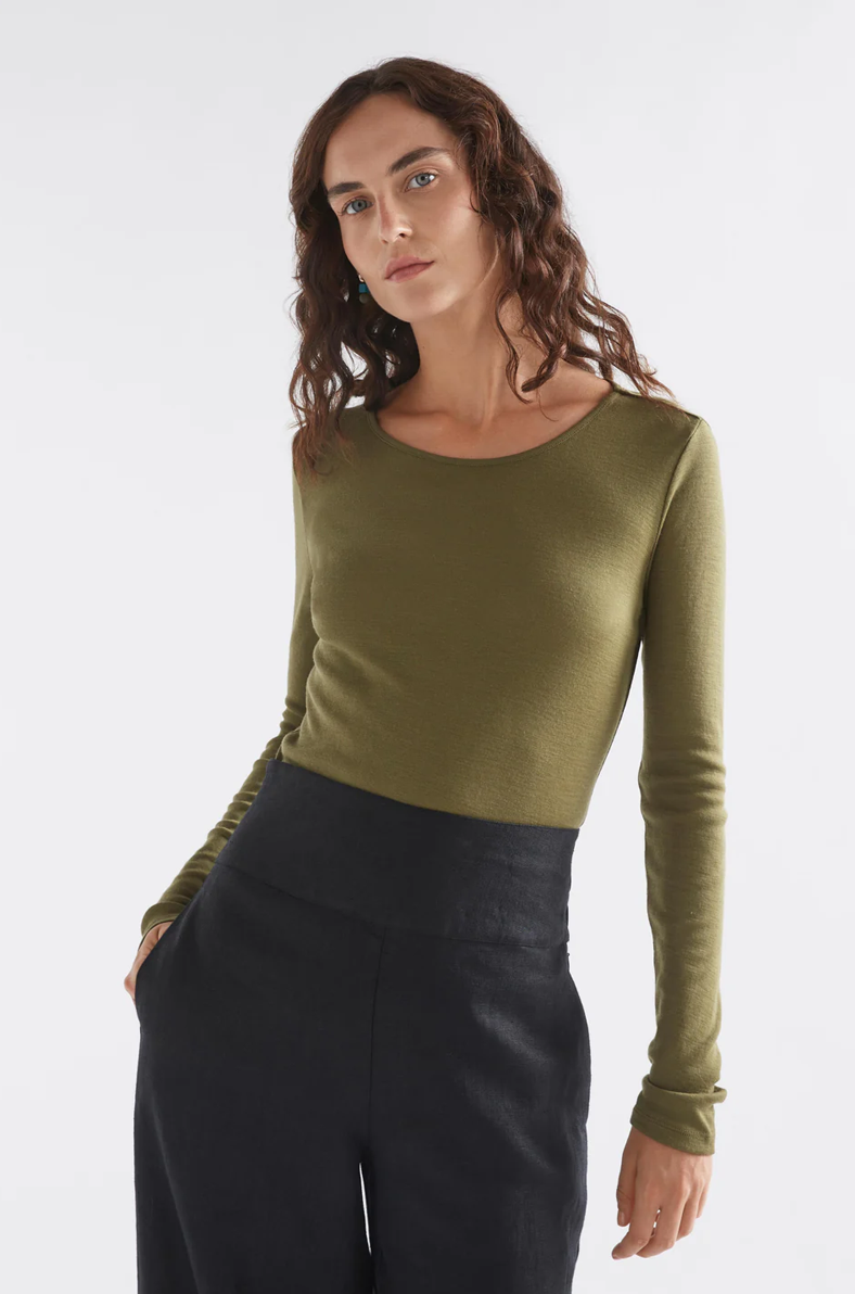 Elk Merino Wool Skin Olive