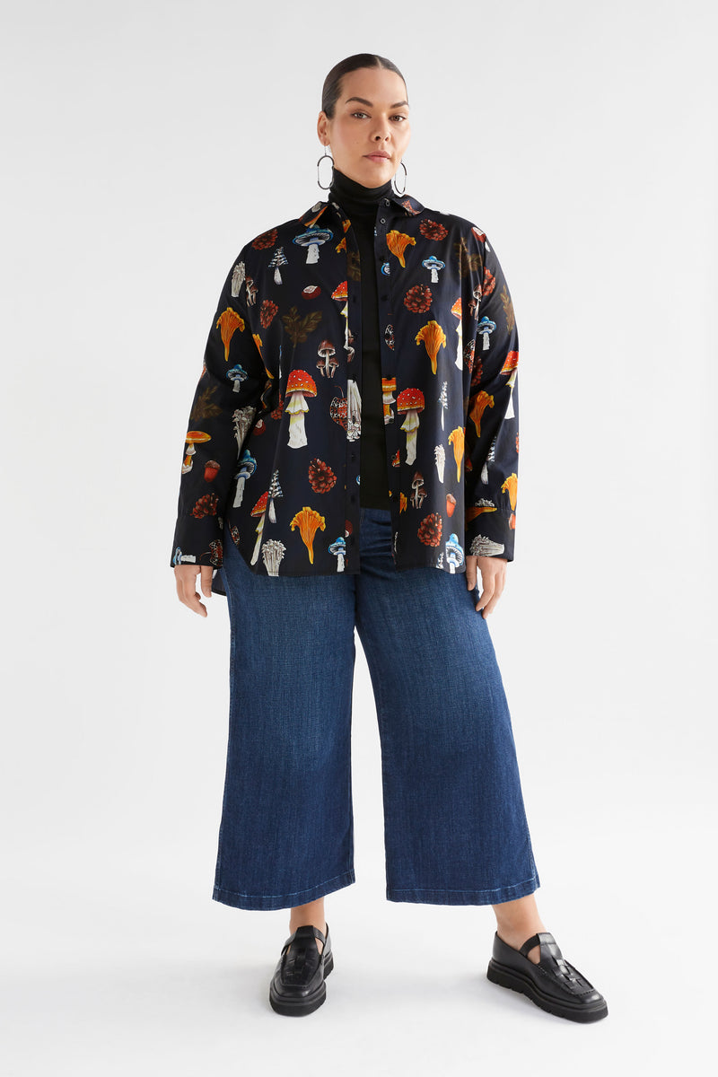 Elk Allem Shirt Mushroom Print