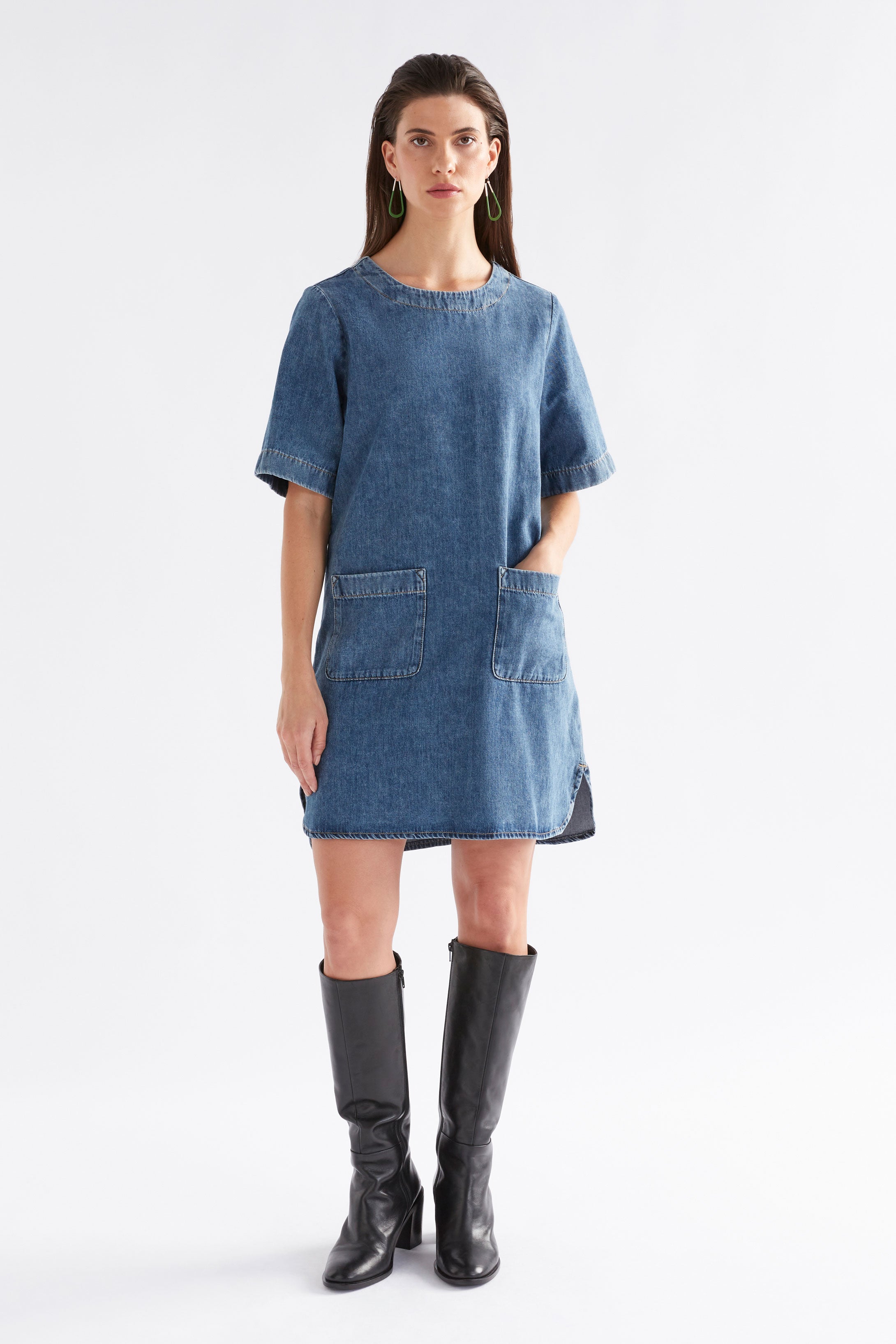 Elk Rittra Denim Dress Chambray Blue Hall Concept Store Elk Rittra Denim Dress Chambray Blue Hall Concept Store