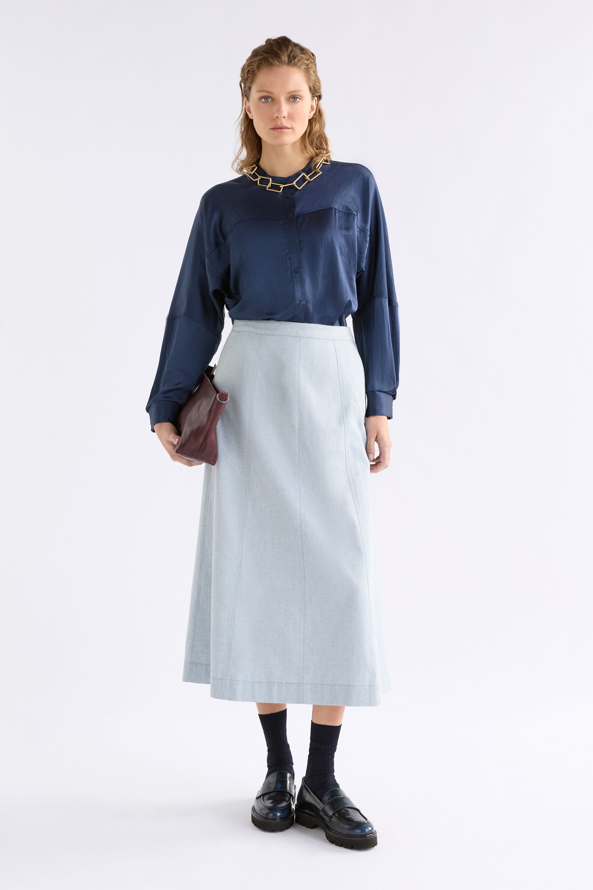 Elk Dree Shirt Steel Blue