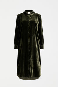 Elk Suuri Velvet Dress Deep Olive
