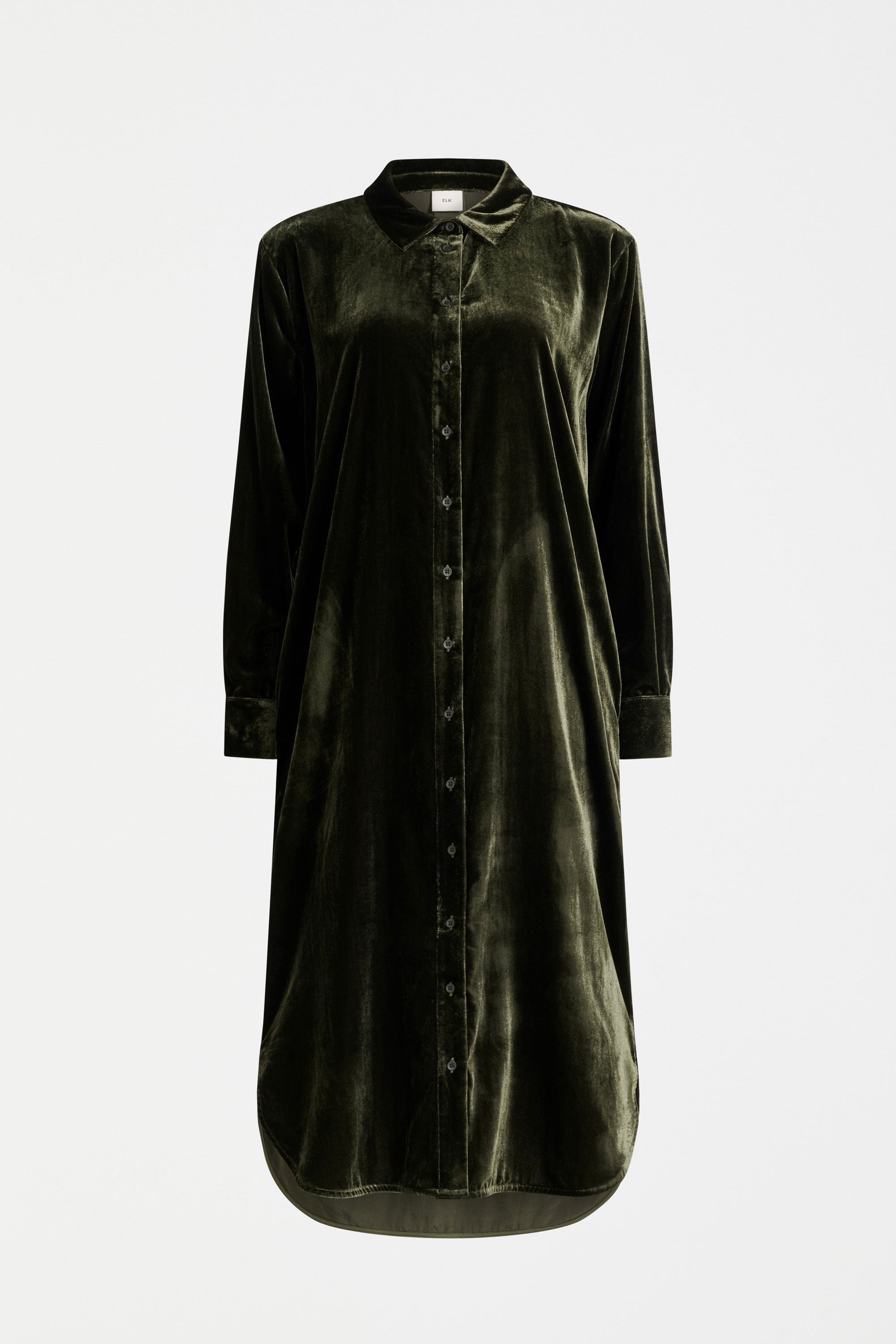 Elk Suuri Velvet Dress Deep Olive