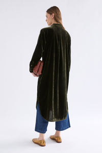 Elk Suuri Velvet Dress Deep Olive