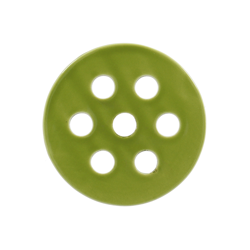 Ceramic Flower Arranging Disc Green