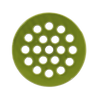 Ceramic Flower Arranging Disc Green
