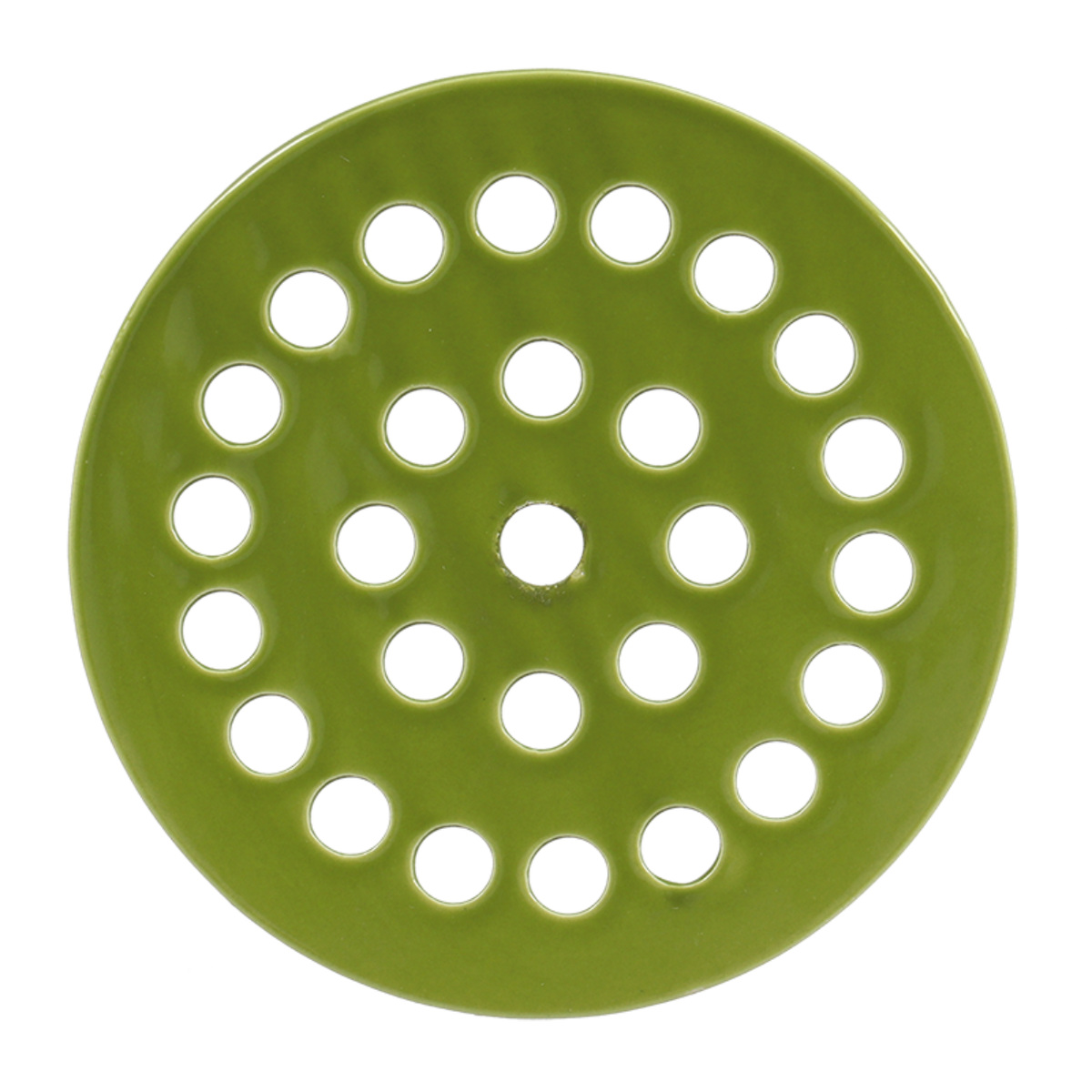 Ceramic Flower Arranging Disc Green