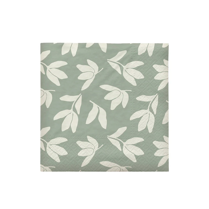 Broste Paper Napkins 20pk (Herbert Sage/Cream)
